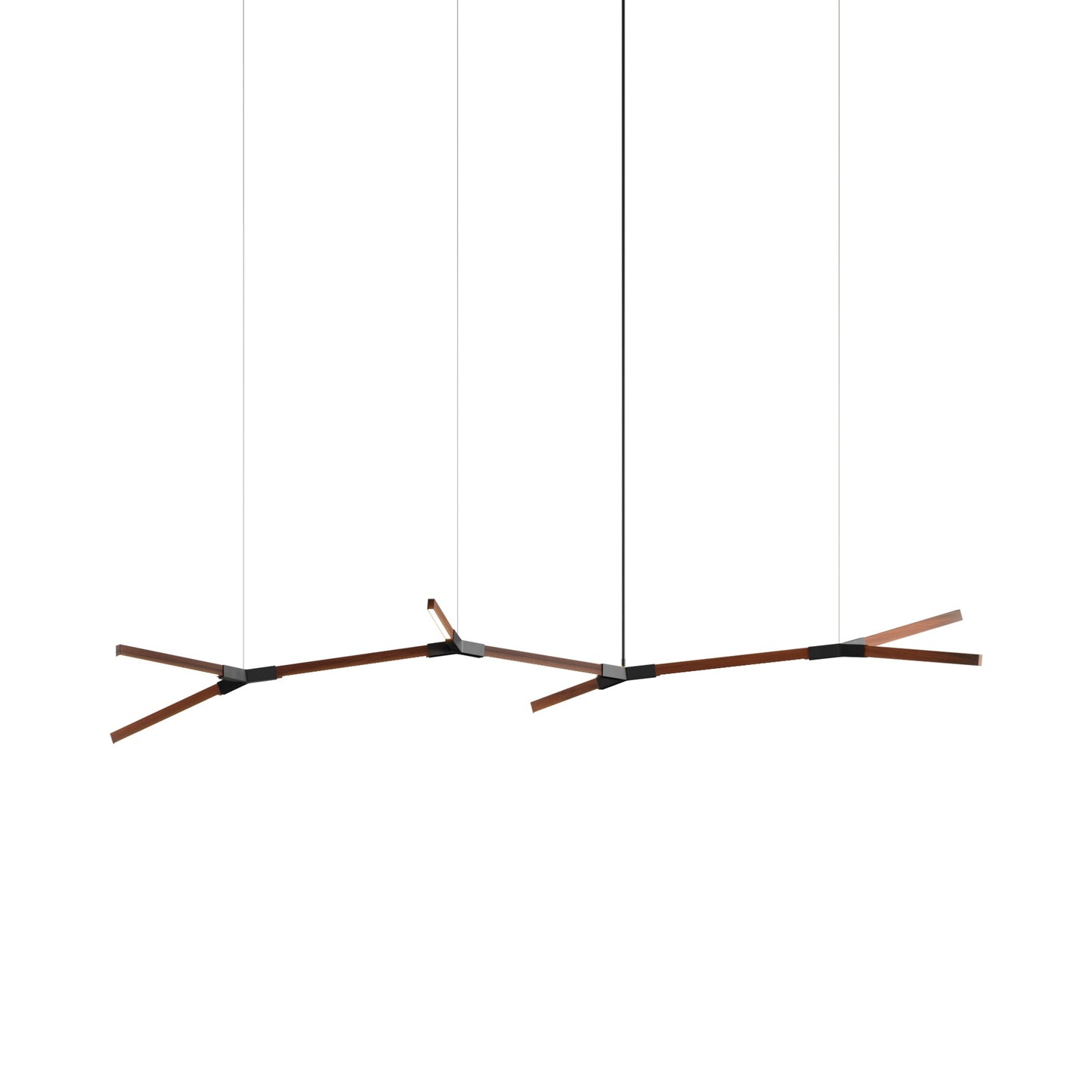 Bough Branching Middle LED Chandelier in Water Tower Redwood/Blackened.