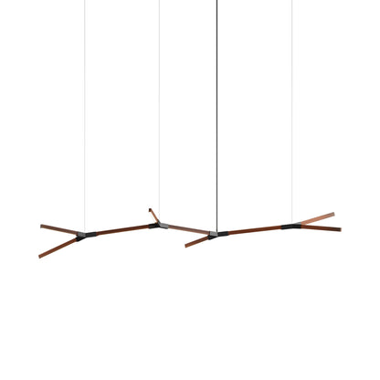 Bough Branching Middle LED Chandelier in Water Tower Redwood/Blackened.