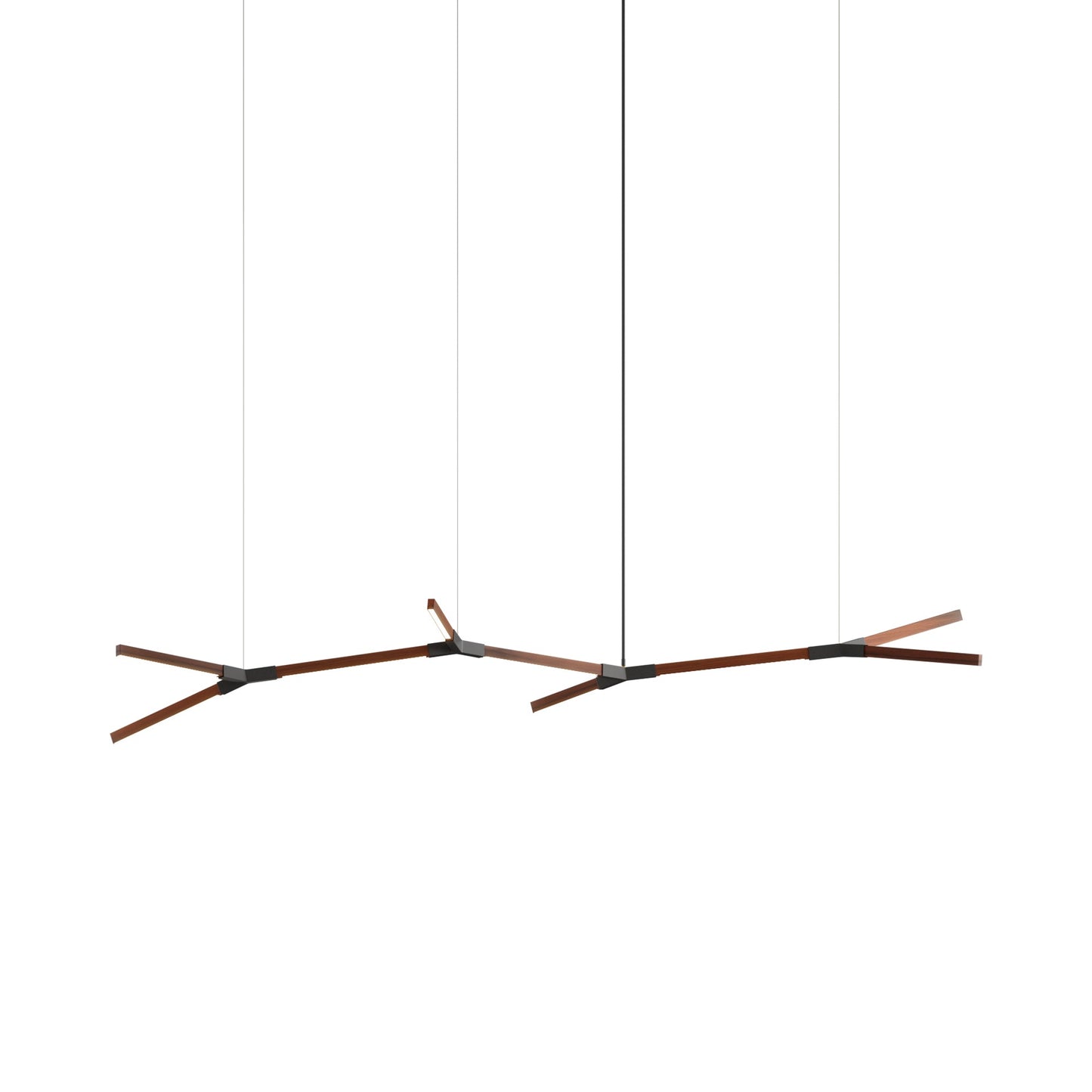 Bough Branching Middle LED Chandelier in Water Tower Redwood/Slate Grey.