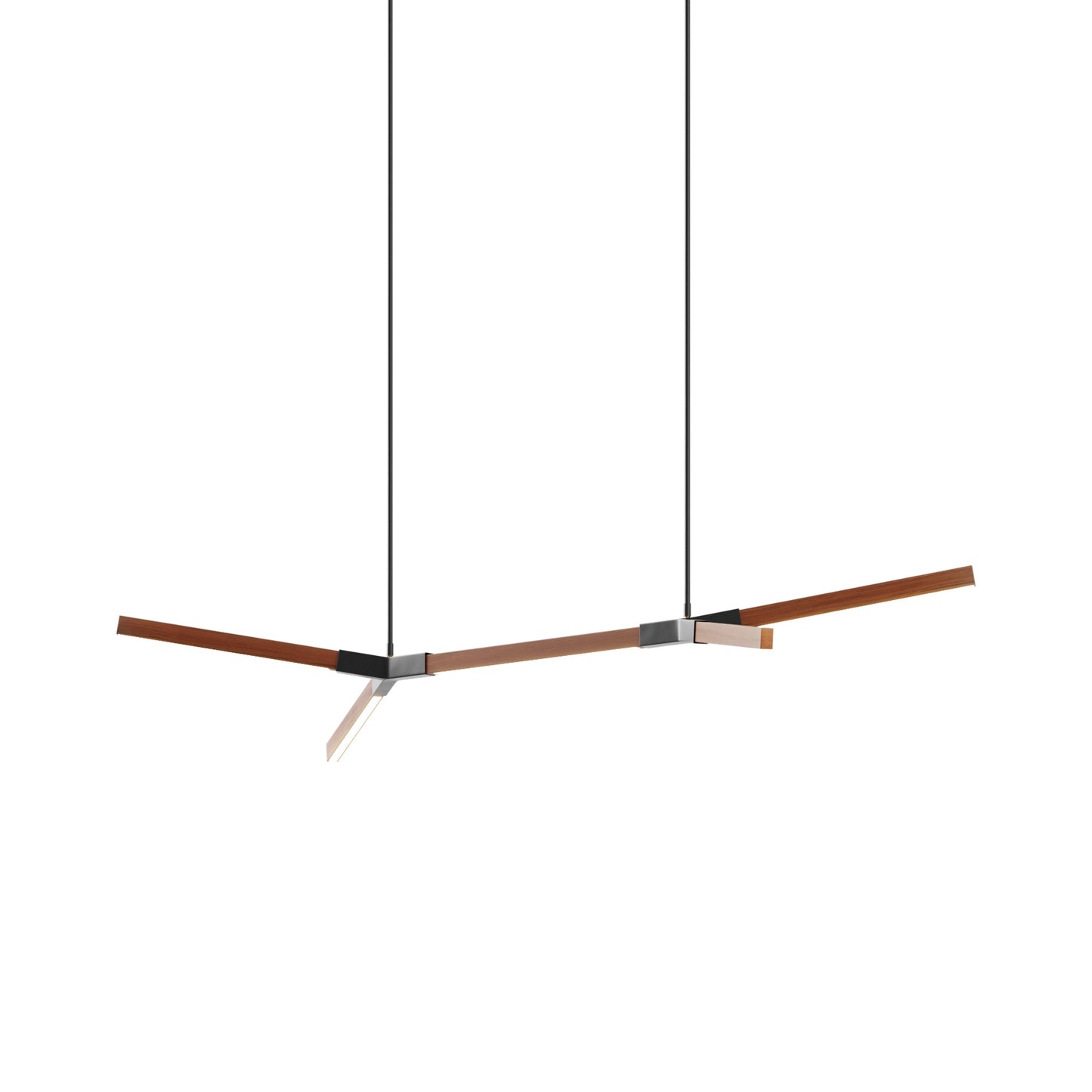 Bough Little Double LED Pendant Light in Water Tower Redwood/Blackened.