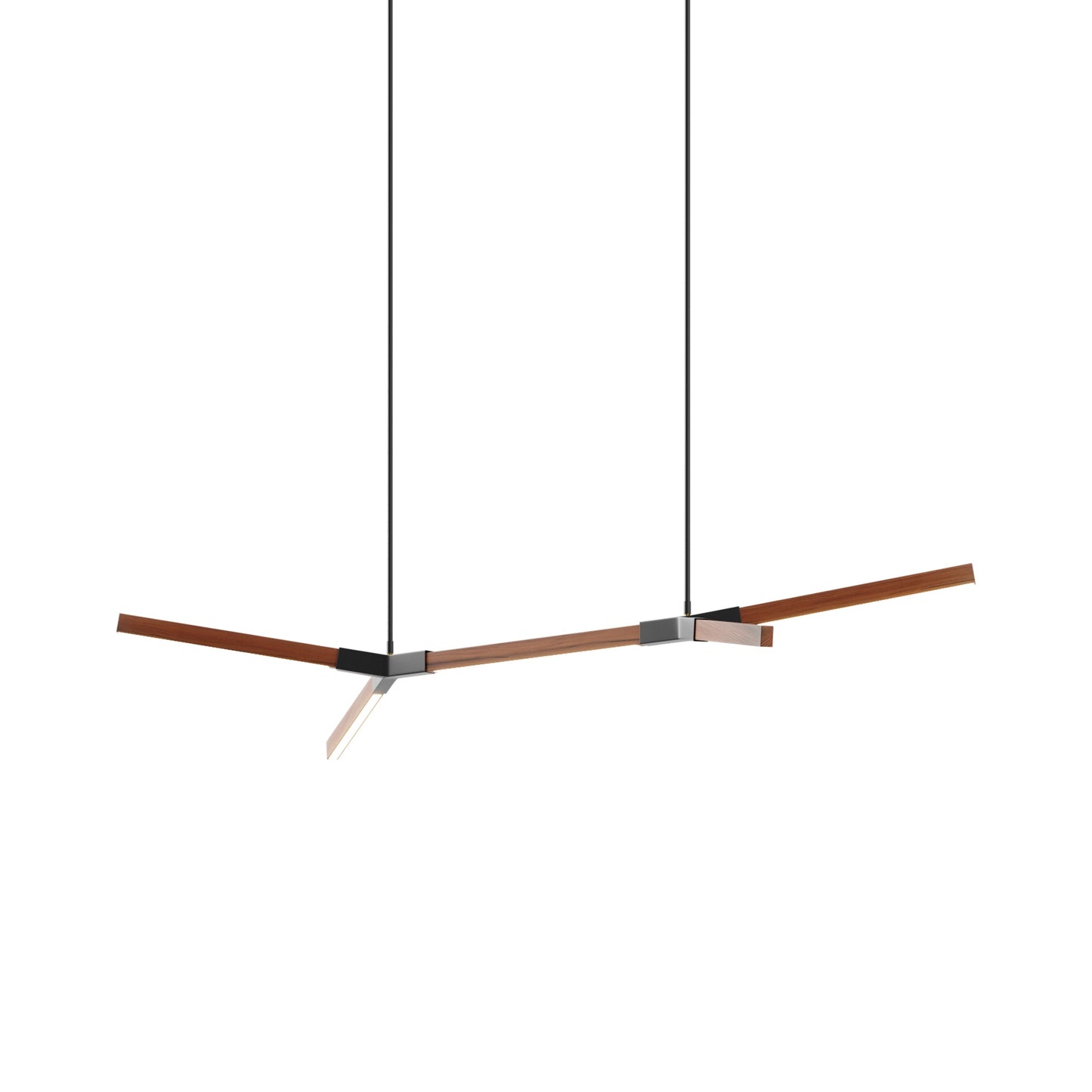 Bough Little Double LED Pendant Light in Water Tower Redwood/Matte Black.