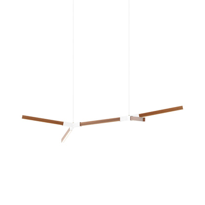 Bough Little Double LED Pendant Light in Water Tower Redwood/White.