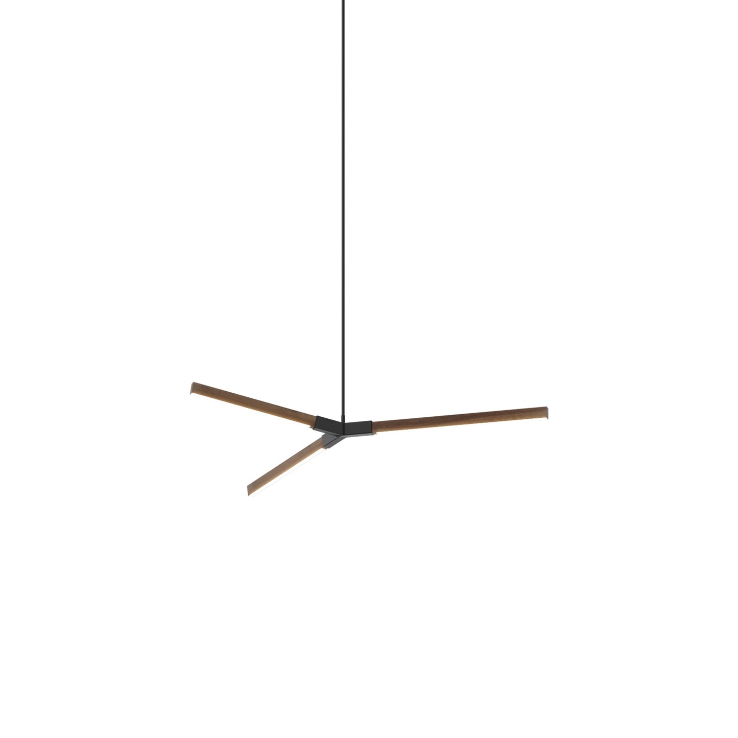Bough Little LED Pendant Light in American Walnut/Matte Black.