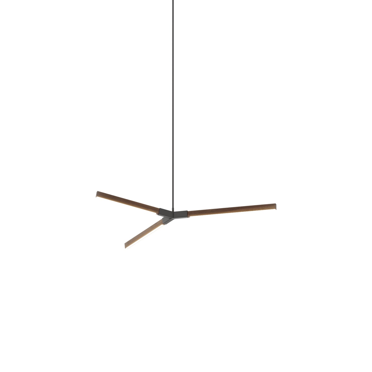 Bough Little LED Pendant Light in American Walnut/Slate Grey.