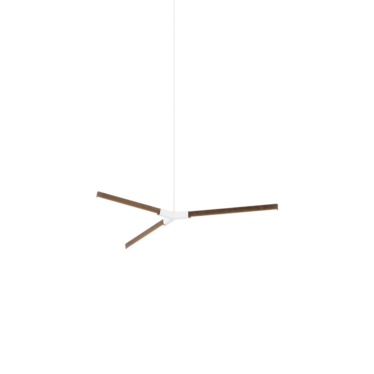Bough Little LED Pendant Light in American Walnut/White.