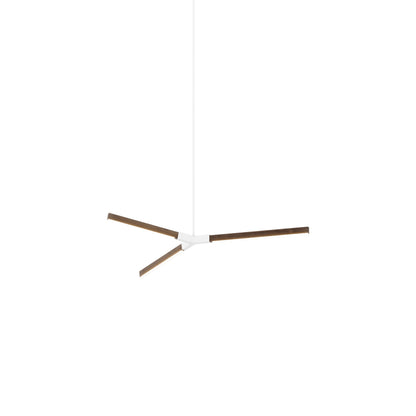 Bough Little LED Pendant Light in American Walnut/White.