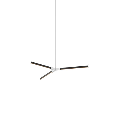 Bough Little LED Pendant Light in Ebonized Oak/Brushed Nickel.