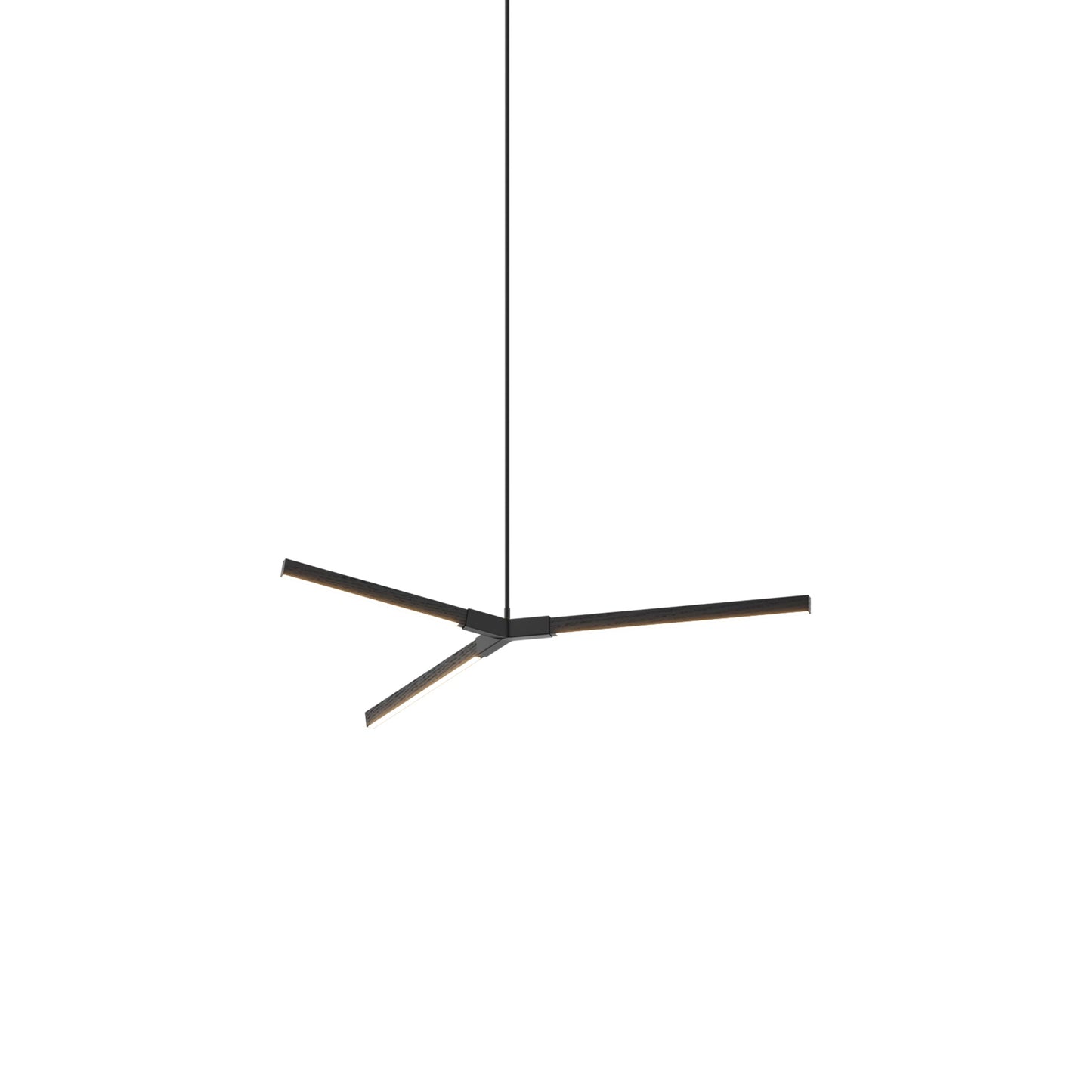Bough Little LED Pendant Light in Ebonized Oak/Matte Black.
