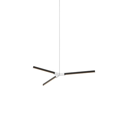 Bough Little LED Pendant Light in Ebonized Oak/Polished Nickel.