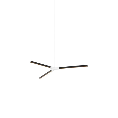 Bough Little LED Pendant Light in Ebonized Oak/White.