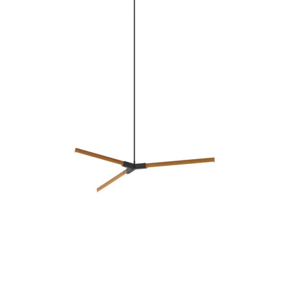 Bough Little LED Pendant Light in Heart Pine (Reclaimed)/Matte Black.
