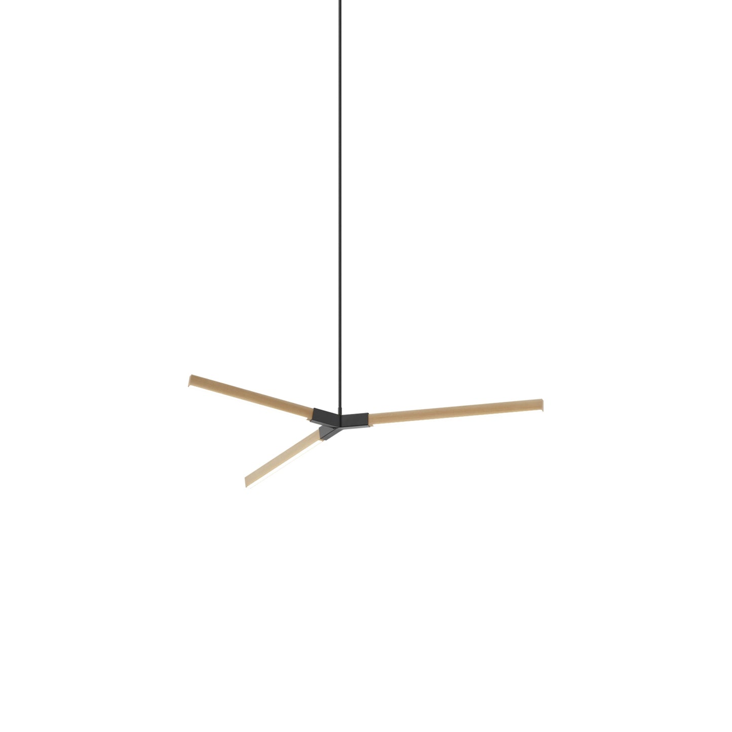 Bough Little LED Pendant Light in Maple/Blackened.