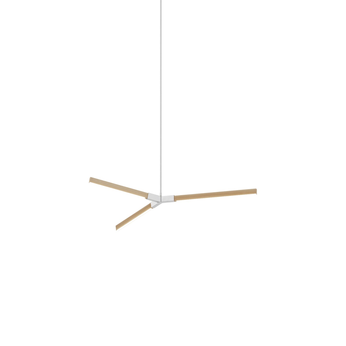 Bough Little LED Pendant Light in Maple/Brushed Nickel.