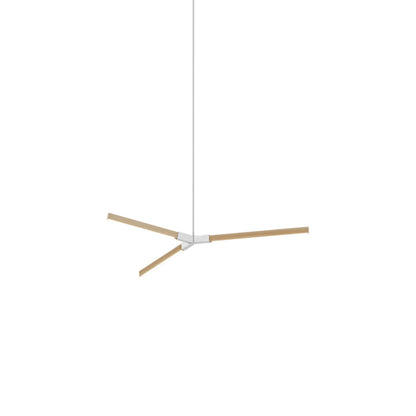 Bough Little LED Pendant Light in Maple/Brushed Nickel.