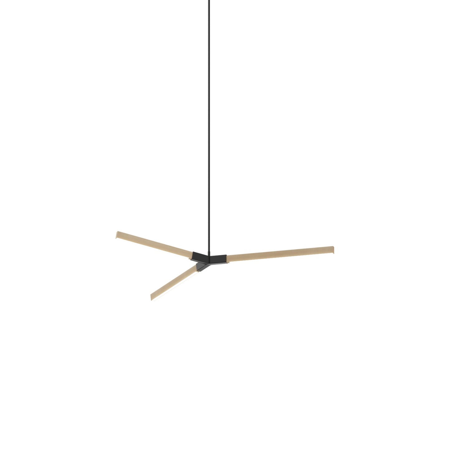 Bough Little LED Pendant Light in Maple/Matte Black.