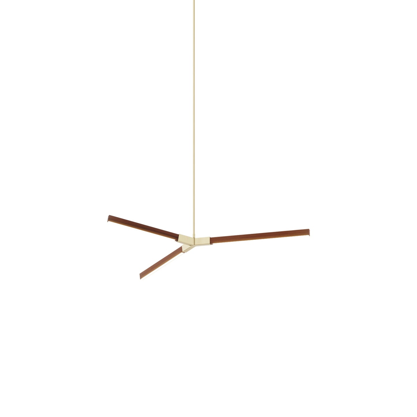 Bough Little LED Pendant Light in Water Tower Redwood/Brushed Brass.