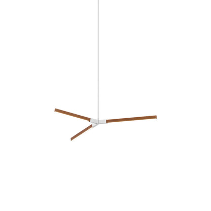 Bough Little LED Pendant Light in Water Tower Redwood/Brushed Nickel.