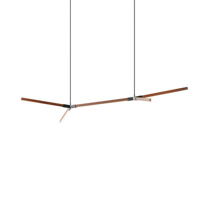 Bough Middle Double LED Pendant Light in Water Tower Redwood/Blackened.
