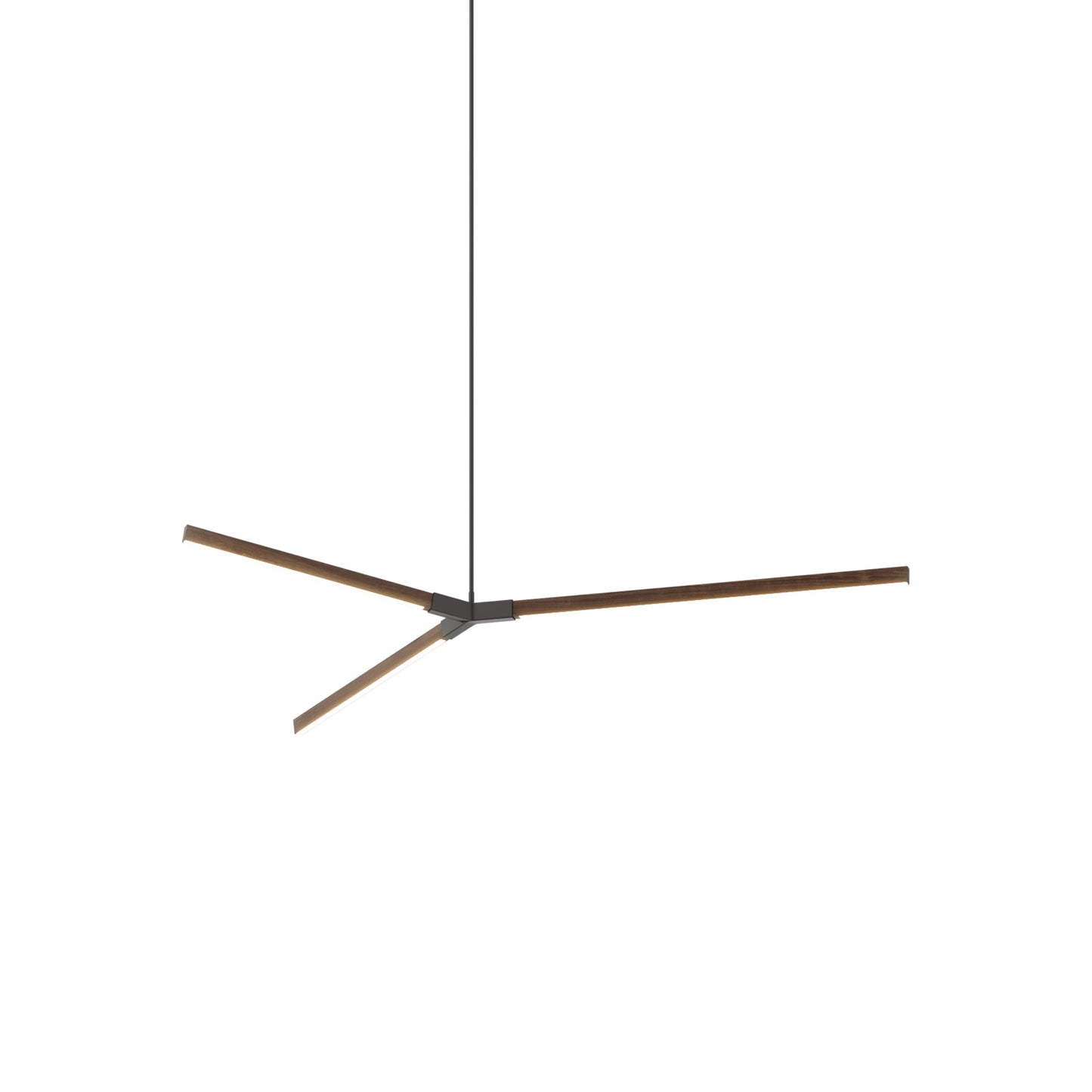 Bough Middle LED Pendant Light in American Walnut/Slate Grey.