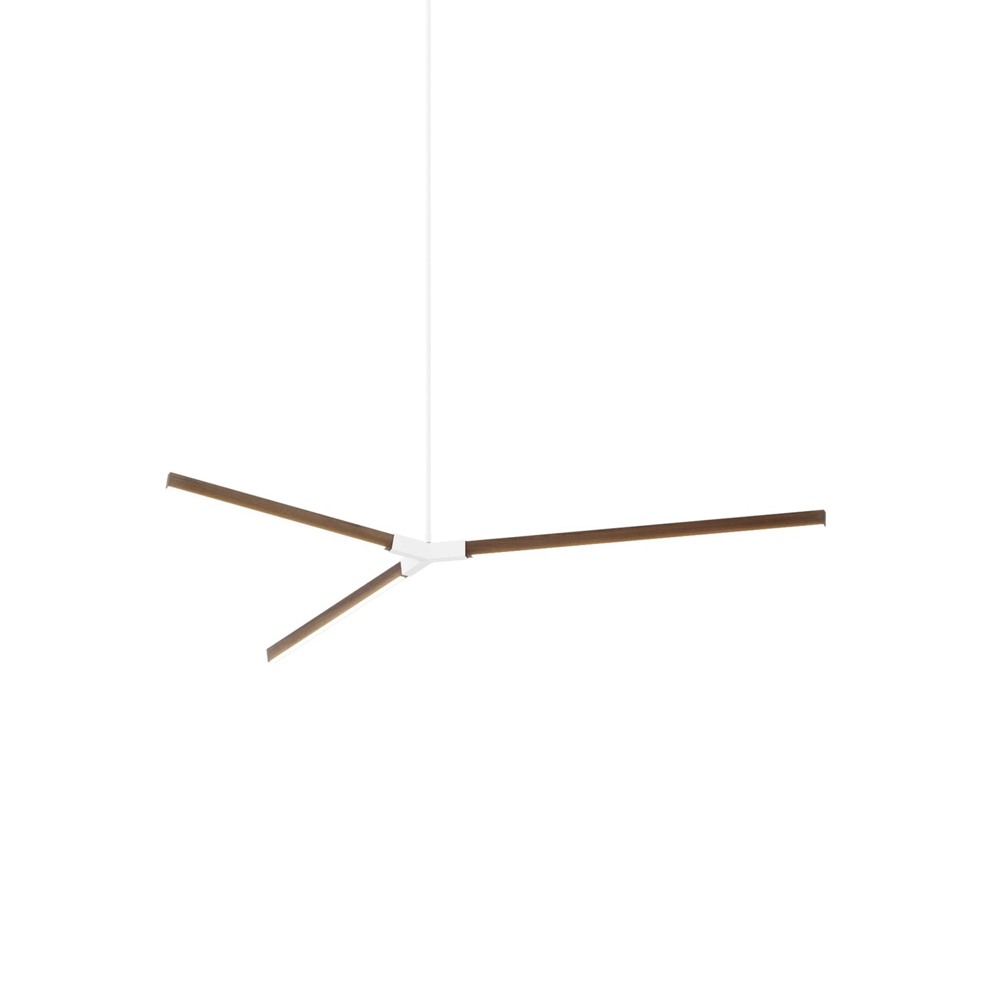 Bough Middle LED Pendant Light in American Walnut/White.