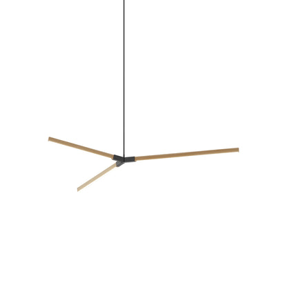Bough Middle LED Pendant Light in Maple/Blackened.