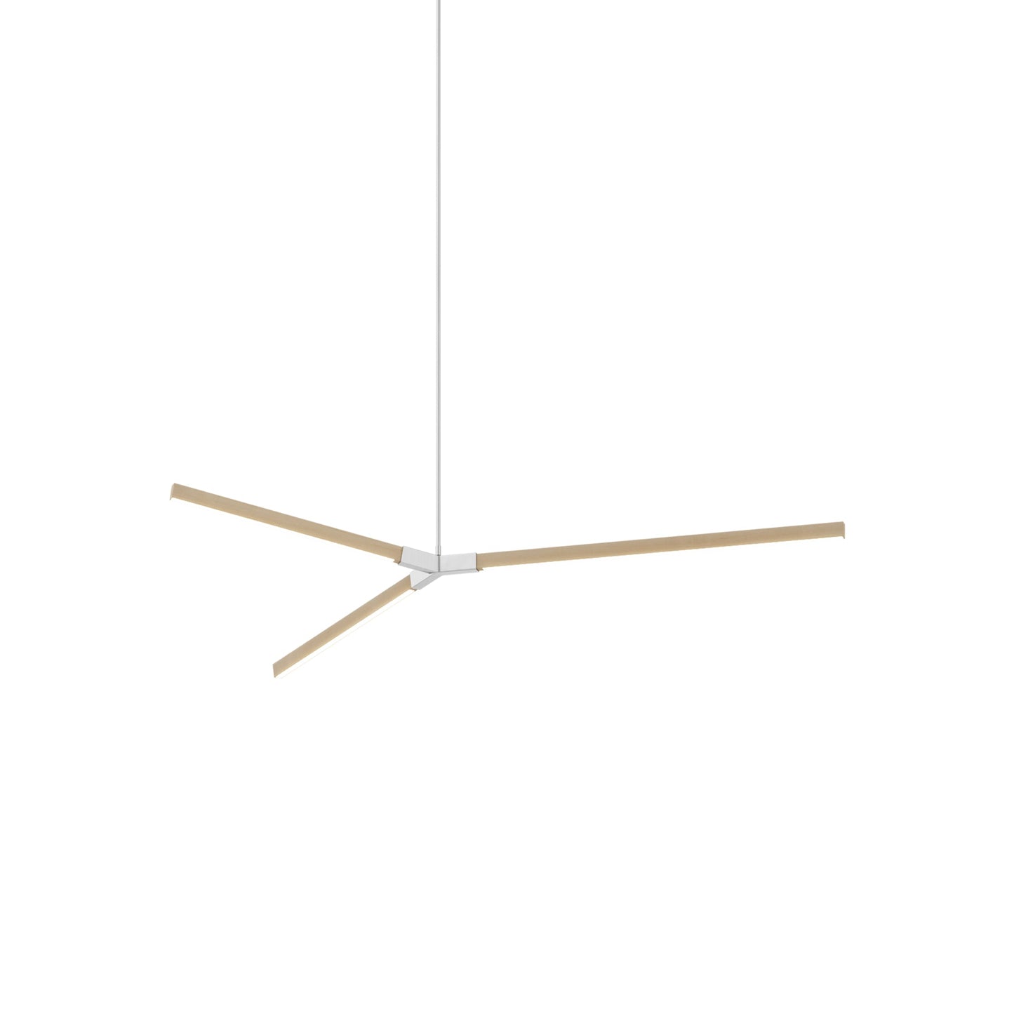 Bough Middle LED Pendant Light in Maple/Brushed Nickel.