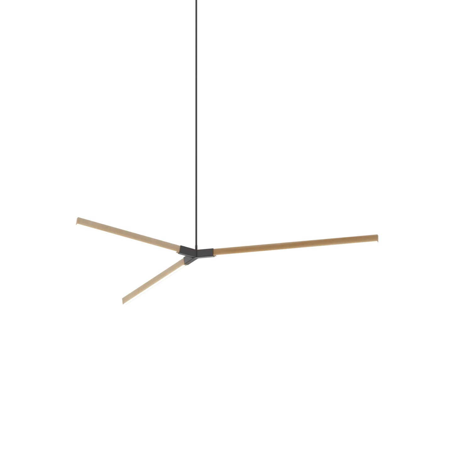 Bough Middle LED Pendant Light in Maple/Slate Grey.