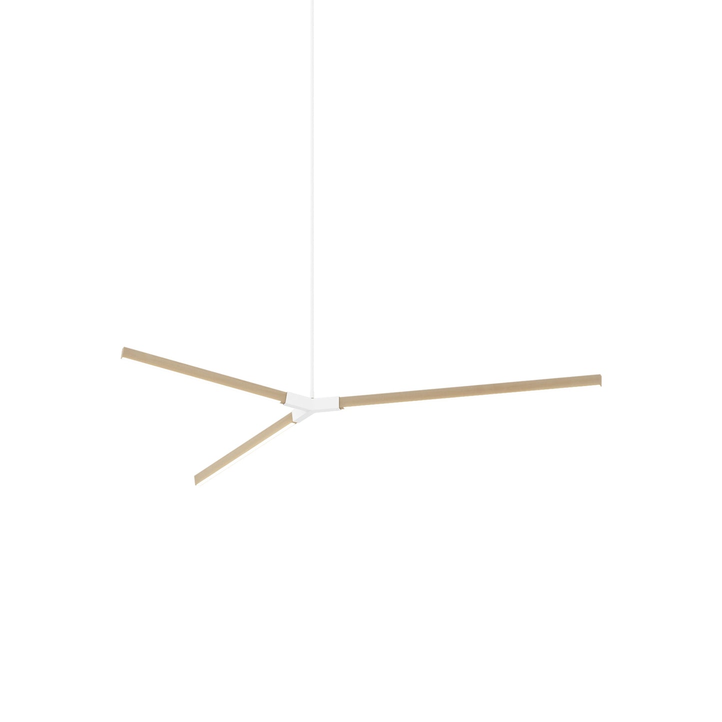 Bough Middle LED Pendant Light in Maple/White.