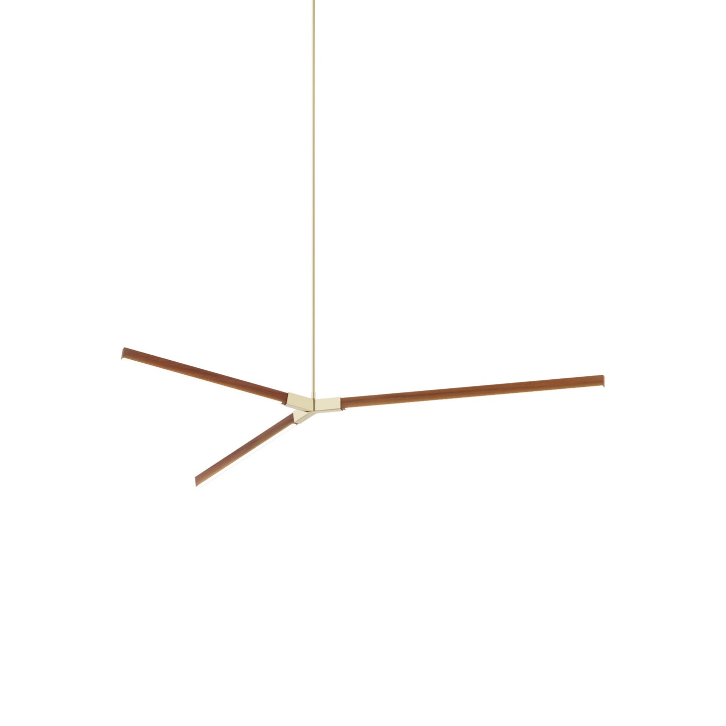 Bough Middle LED Pendant Light in Water Tower Redwood/Polished Brass.