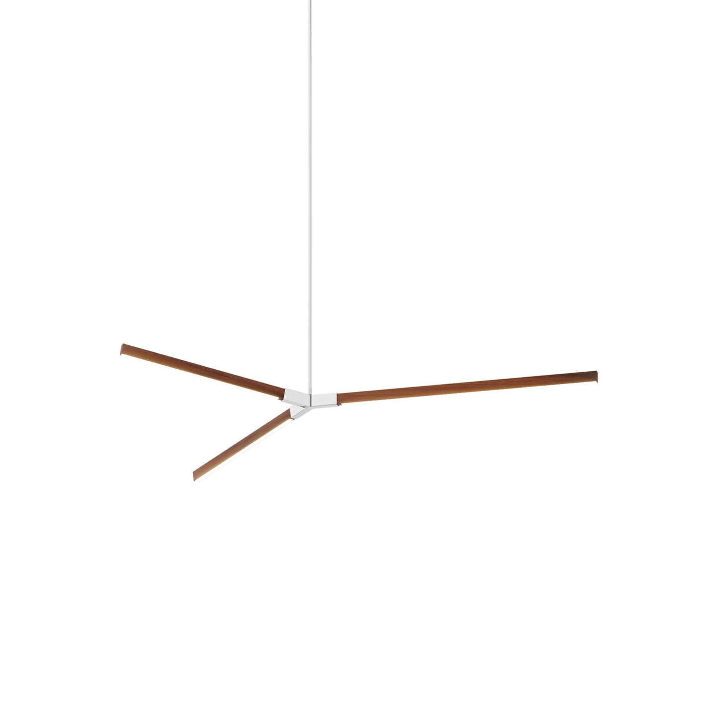 Bough Middle LED Pendant Light in Water Tower Redwood/Polished Nickel.
