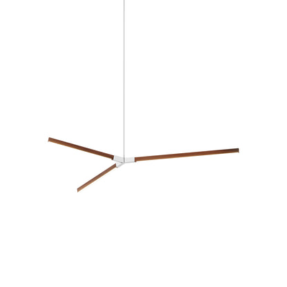 Bough Middle LED Pendant Light in Water Tower Redwood/Polished Nickel.