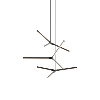 Bough Multi Light LED Chandelier in Ebonized Oak/Blackened.