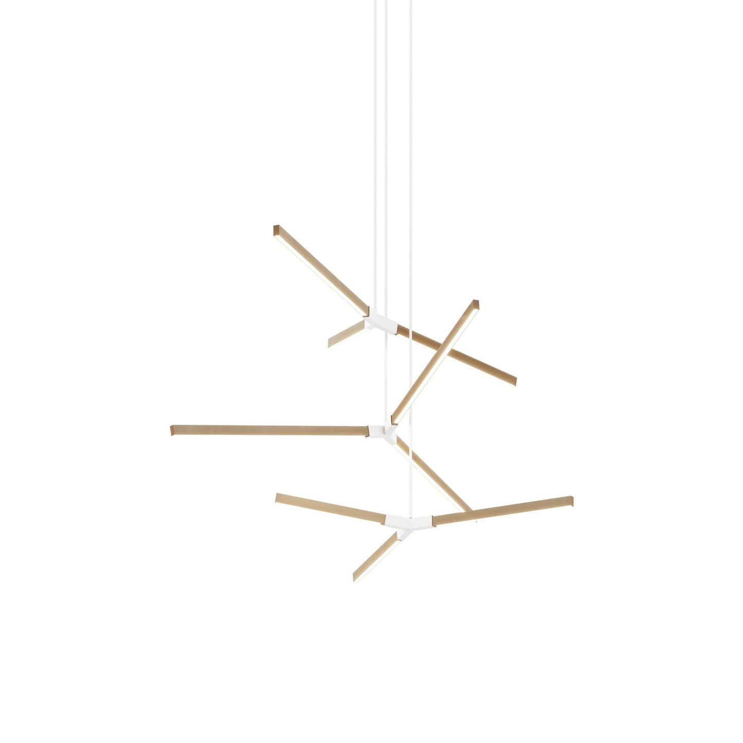 Bough Multi Light LED Chandelier in Maple/White.