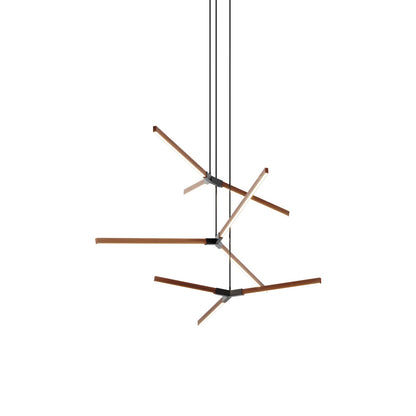 Bough Multi Light LED Chandelier in Water Tower Redwood/Blackened.