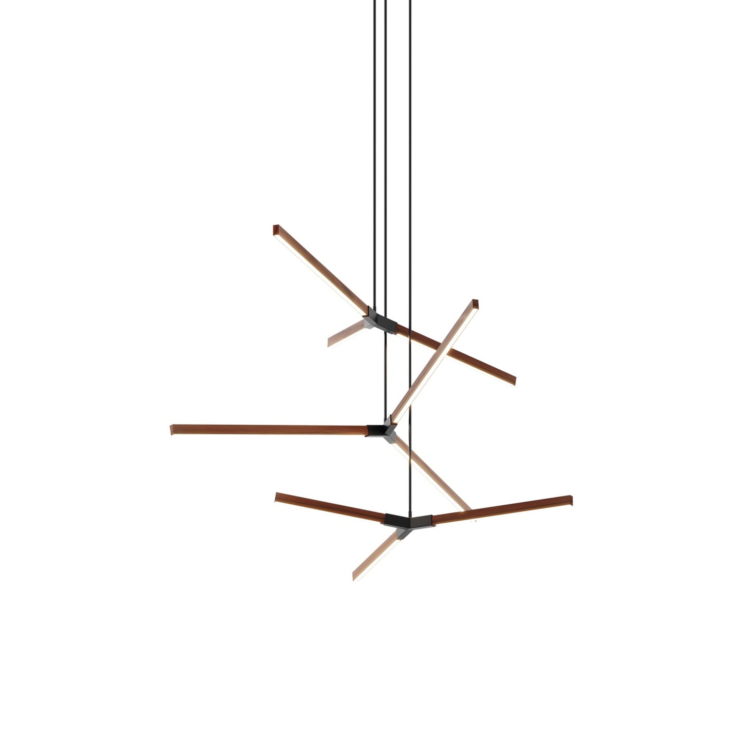 Bough Multi Light LED Chandelier in Water Tower Redwood/Matte Black.