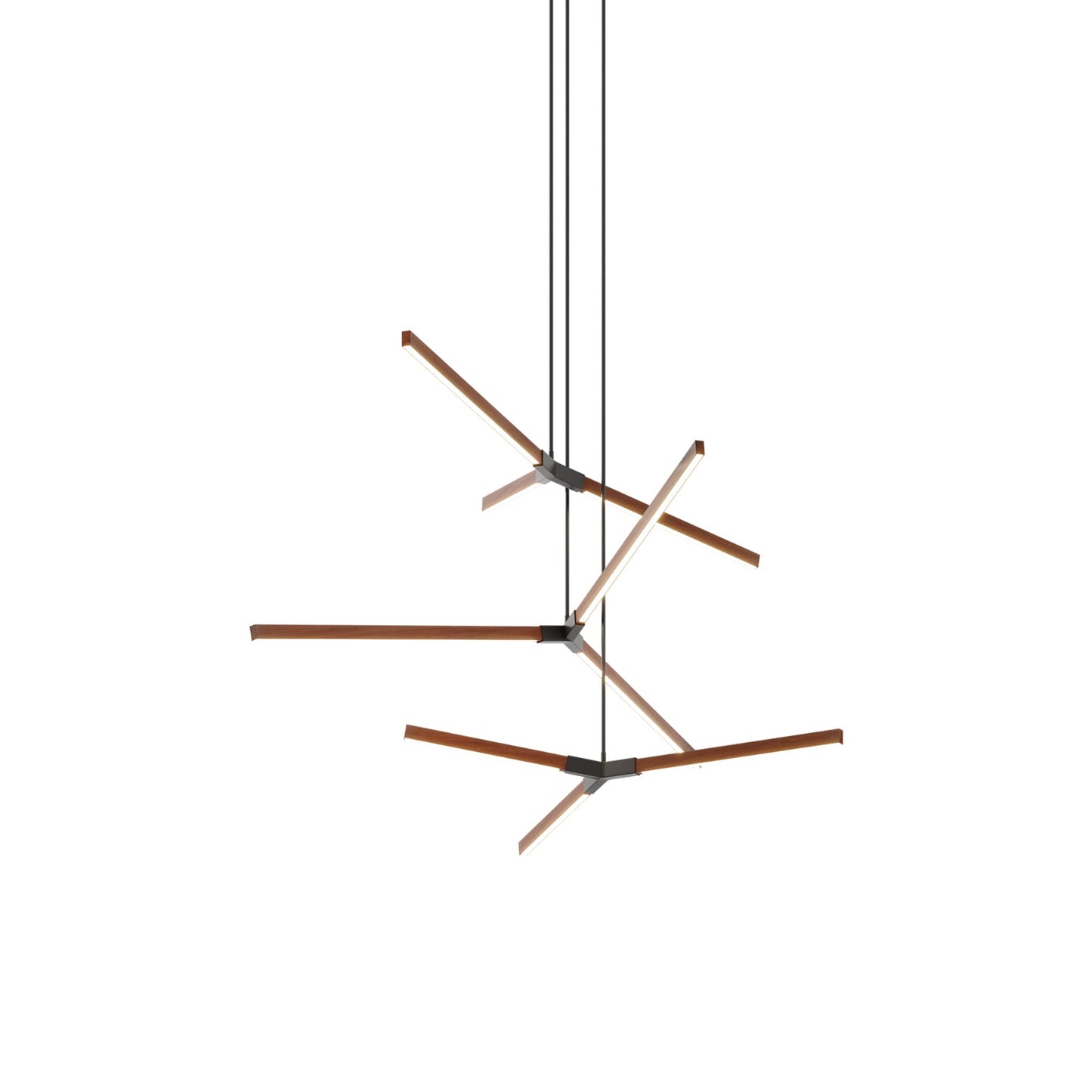 Bough Multi Light LED Chandelier in Water Tower Redwood/Slate Grey.
