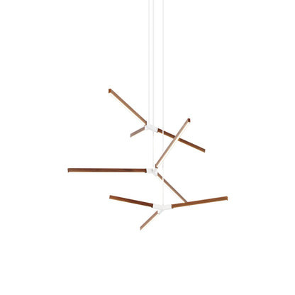 Bough Multi Light LED Chandelier in Water Tower Redwood/White.