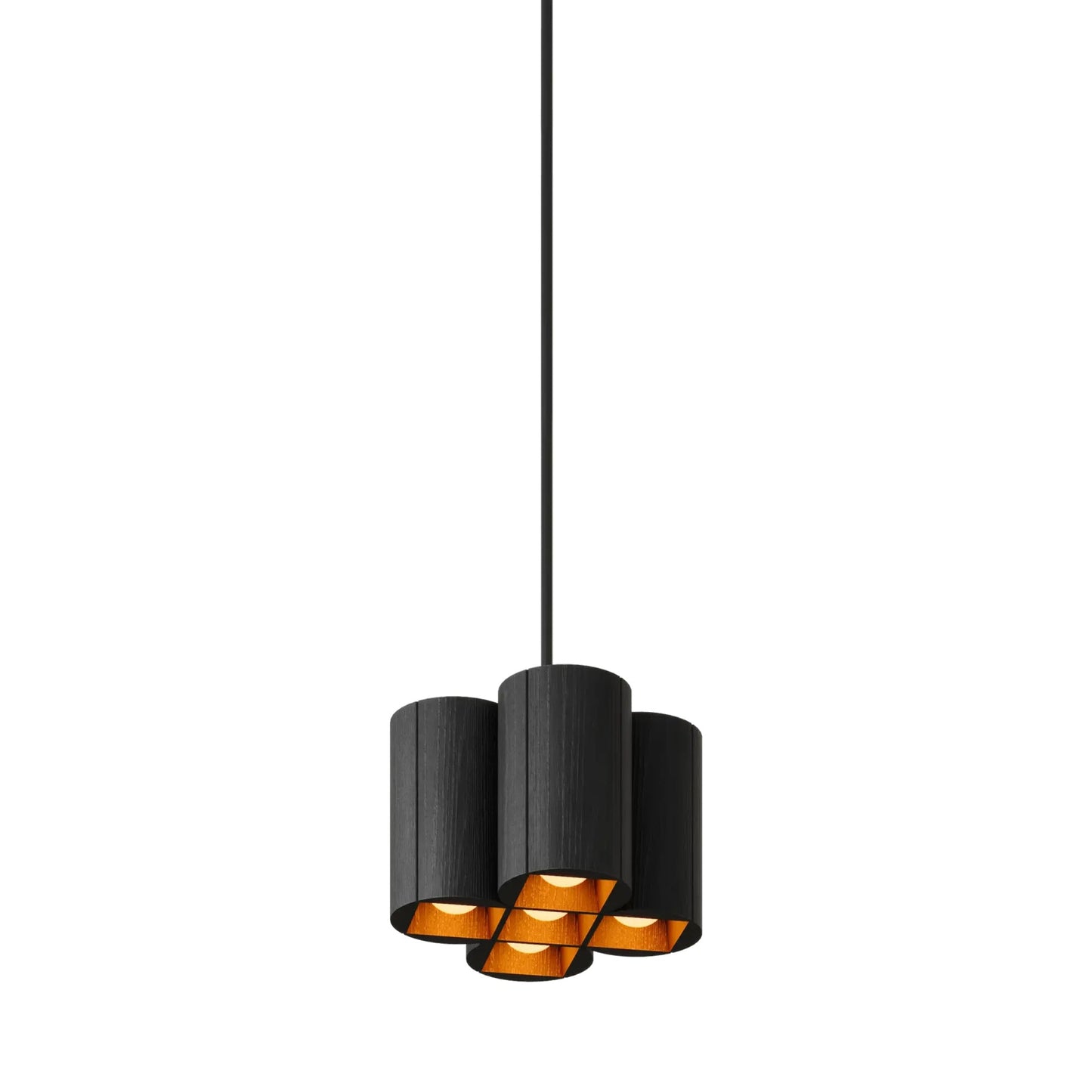 Colonnade Cross Chandelier in Black Salvaged NYC Pin Oak/Matte Black (5-Light).
