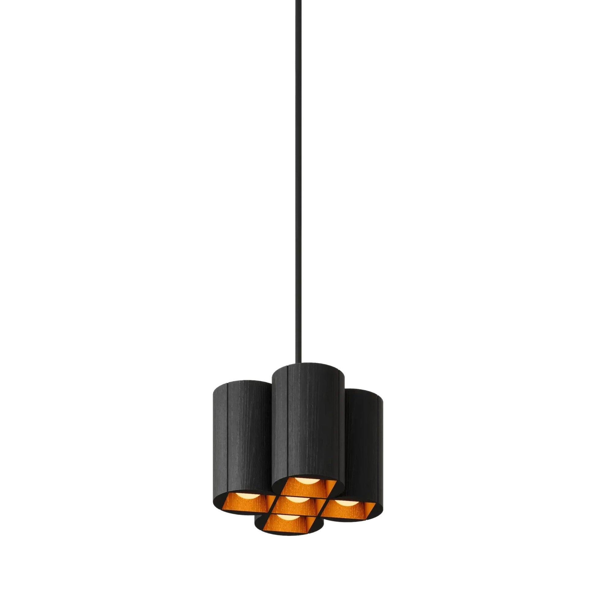 Colonnade Cross Chandelier in Black Salvaged NYC Pin Oak/Matte Black (5-Light).