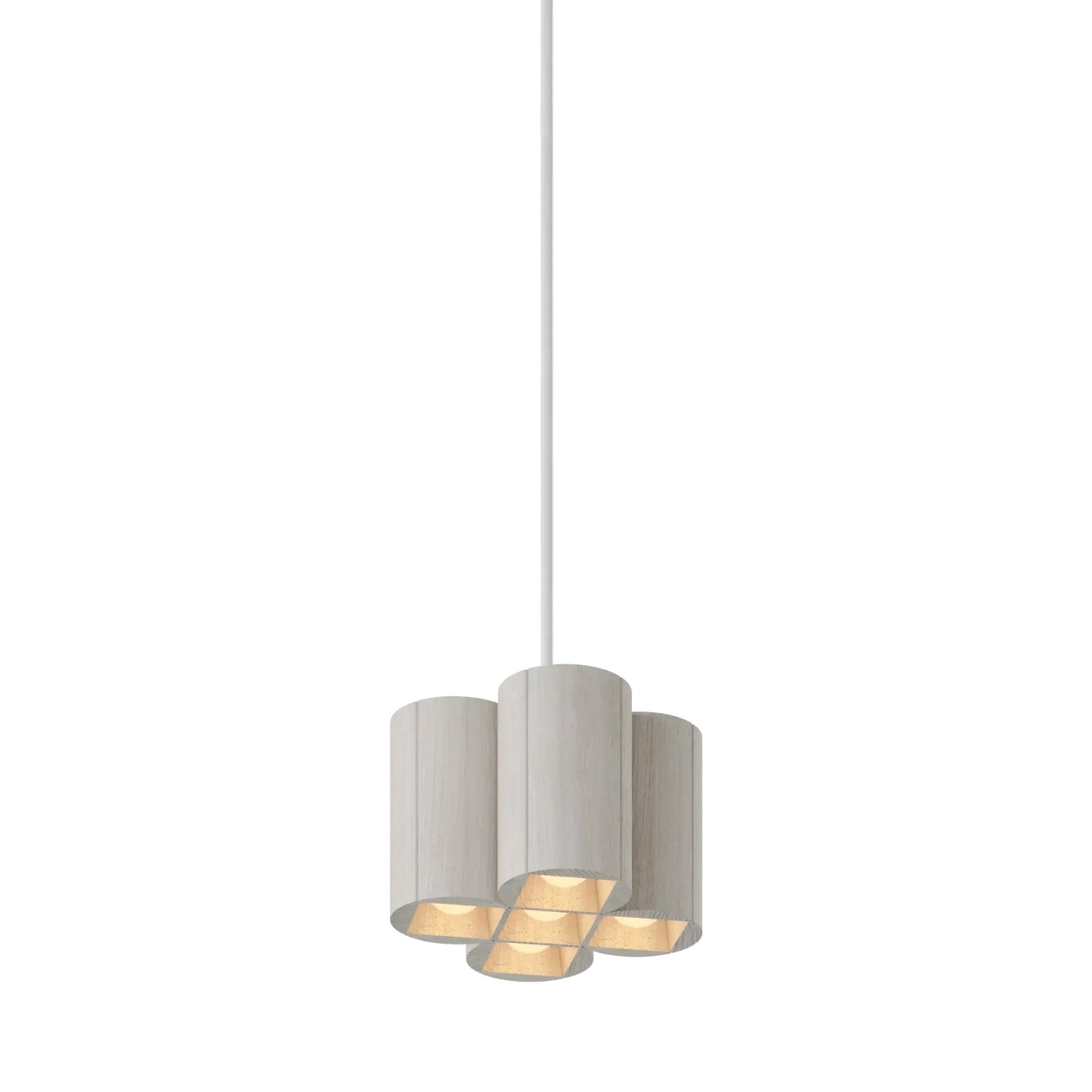 Colonnade Cross Chandelier in White Salvaged NYC Pin Oak/White (5-Light).
