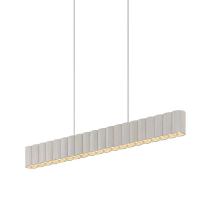 Colonnade Linear Chandelier in White/White/Metal Stem and Shared Canopy (20-Light).