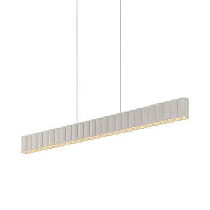 Colonnade Linear Chandelier in White/White/Metal Stem and Shared Canopy (26-Light).