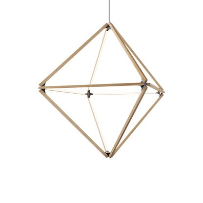 Diamond Big LED Pendant Light in Maple/Blackened.