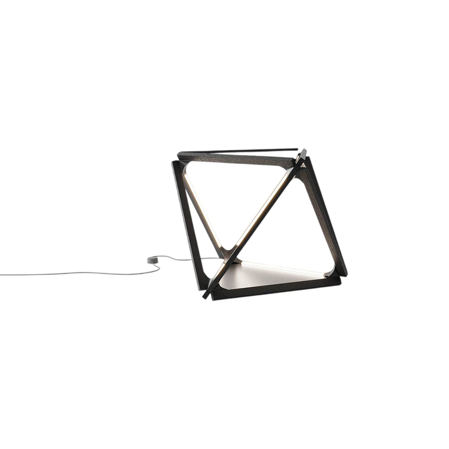 Diamond LED Table Lamp in Ebonized Oak/Blackened.