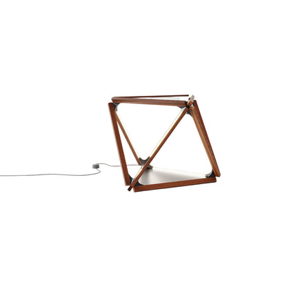 Diamond LED Table Lamp in Water Tower Redwood (Reclaimed)/Blackened.