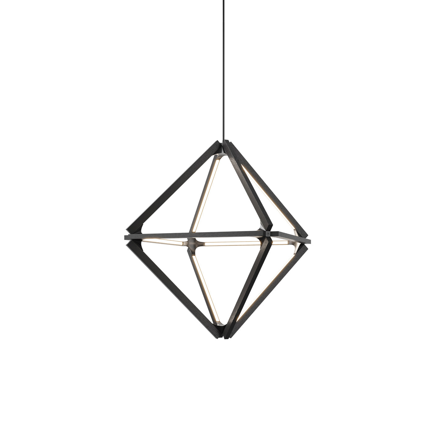 Diamond Little LED Pendant Light in Ebonized Oak/Blackened.
