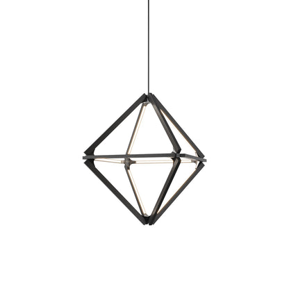 Diamond Little LED Pendant Light in Ebonized Oak/Blackened.