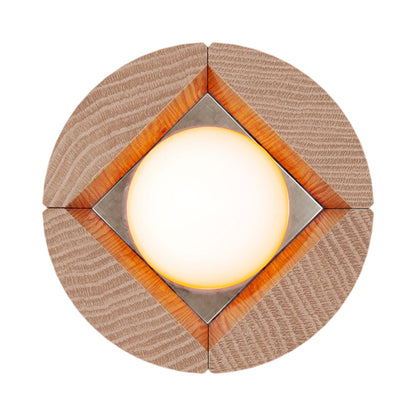 Dot Single Wall Light in Clear White Oak.