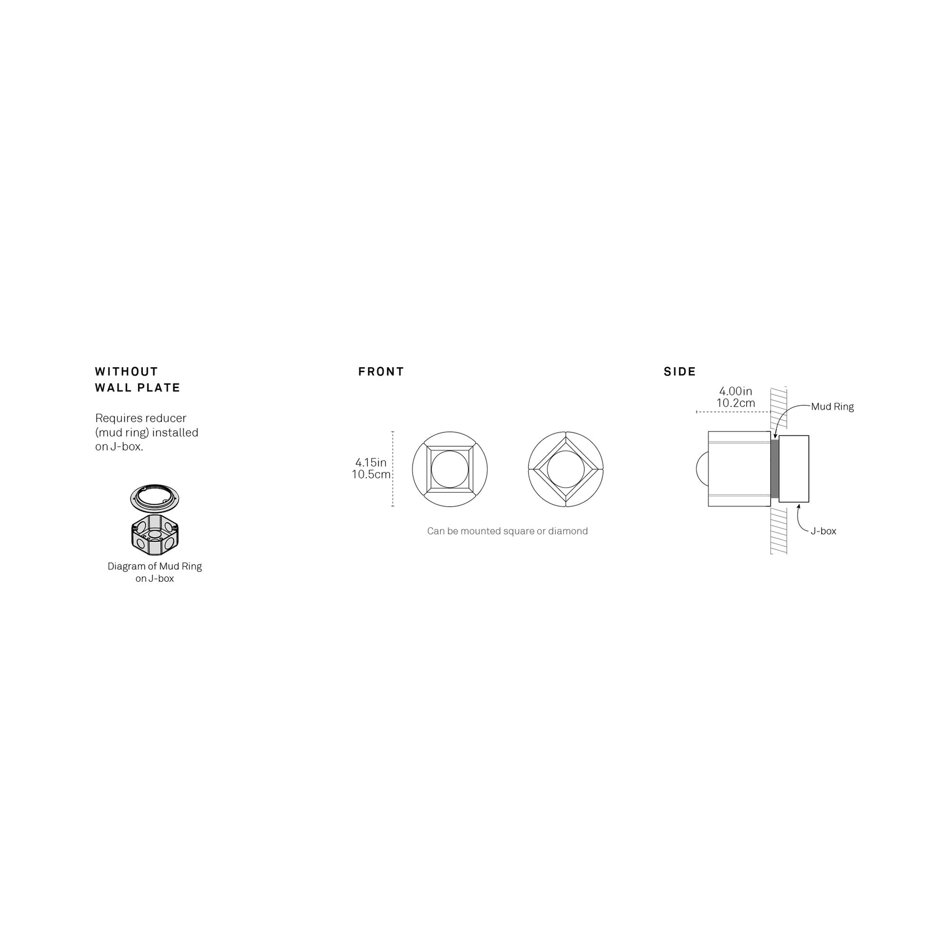 Dot Single Wall Light - line drawing.