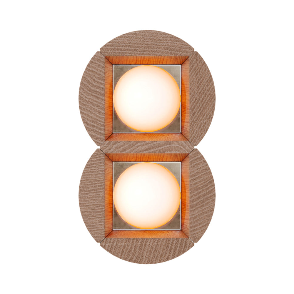 Dot Wall Light in Clear White Oak (2-Light).